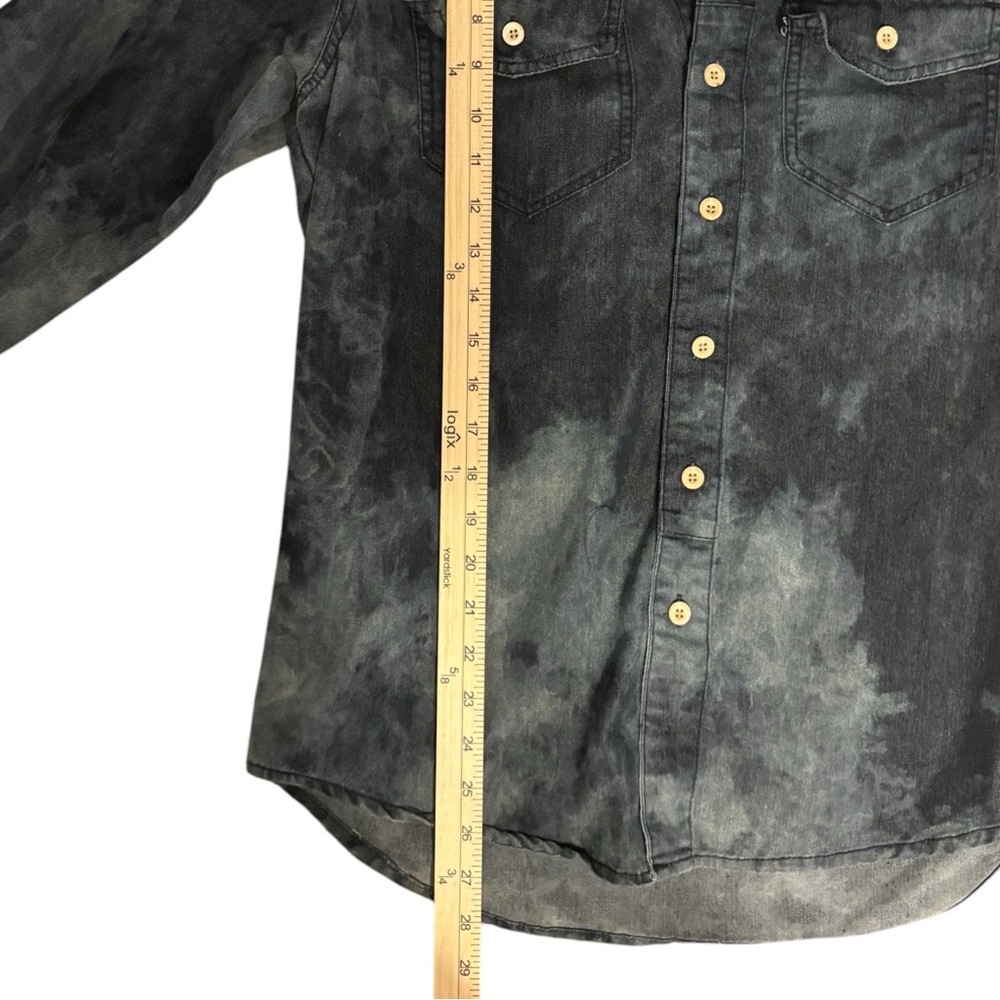 🚨3 for $15 VTG NWT Rocawear Shirt Men S Grey Acid Wash Denim 90s Y2K - Picture 7 of 9